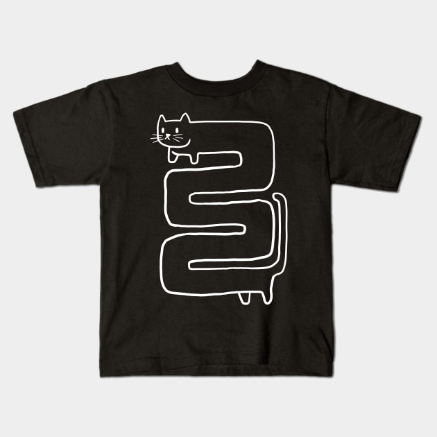 Flexible Cat Kids T-Shirt by romelbarua